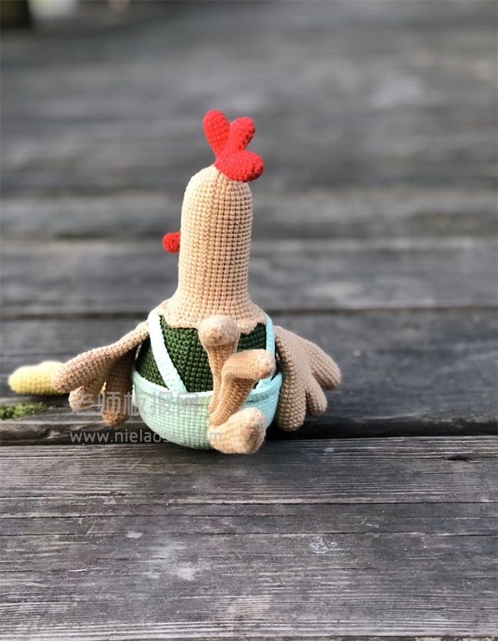 手工编织动物毛线图片 可爱大公鸡
