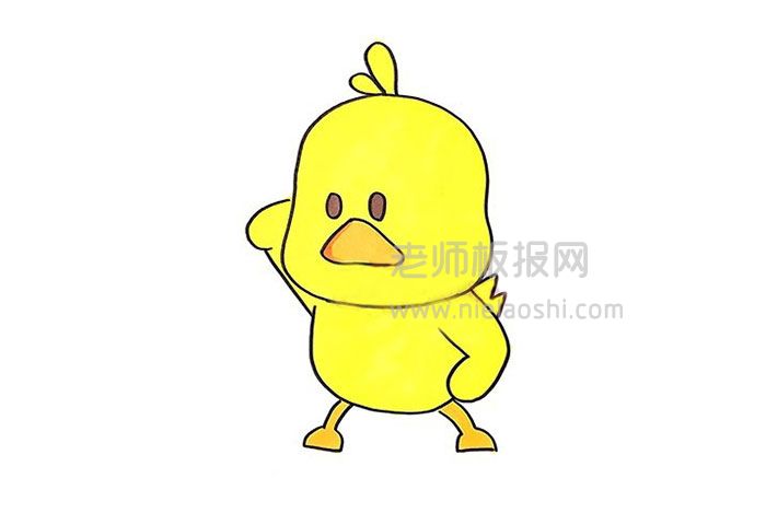 如何画Tik Tok最火的简笔画碧心和小黄鸭？
