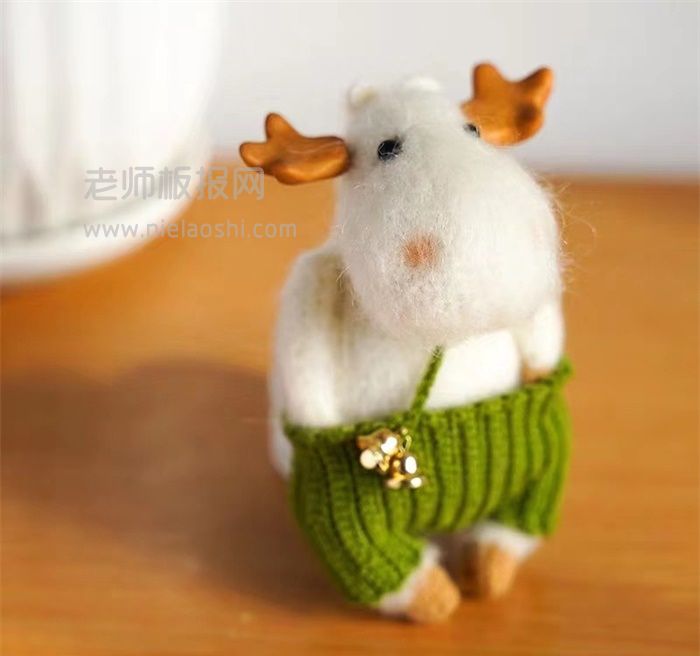 手工羊毛毡编织图片 圣诞麋鹿