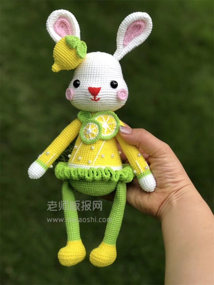 手工编织玩偶图片 柠檬兔子