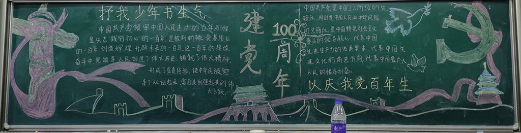 新中国建党100年黑板报