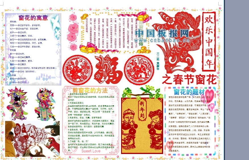 春节习俗电子小报