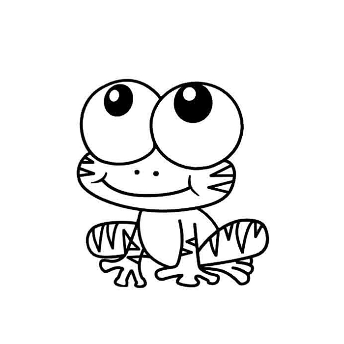 大眼青蛙简笔画