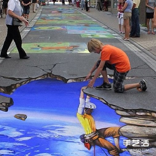 3D街头涂鸦图片3D街头绘画作品欣赏