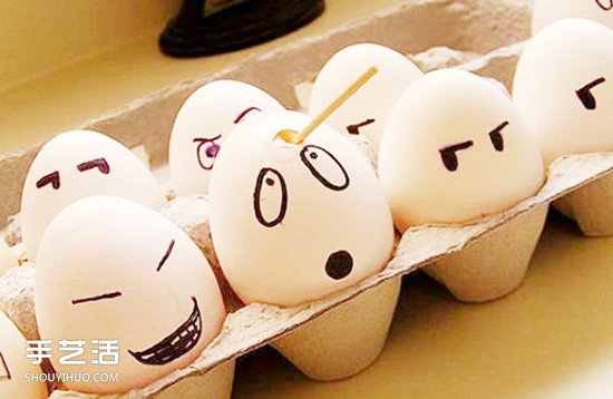 简单可爱鸡蛋手绘表情 鸡蛋画画可爱图片欣赏