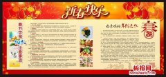 春节宣传栏矢量素材