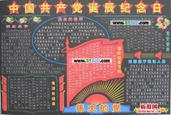 中国共产党黑板报设计图片