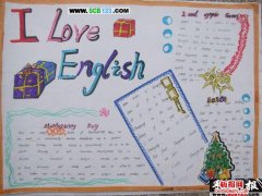 小学英语手抄报——我爱英语