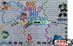 奥运英文手抄报_One World One Dream