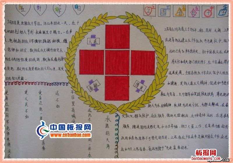 红十字会版面设计手抄报设计