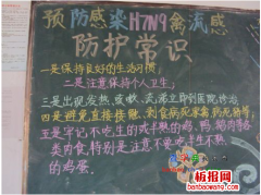 H7N9禽流感防控黑板报