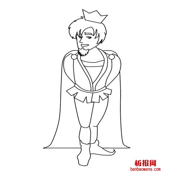 王子简笔画卡通人物