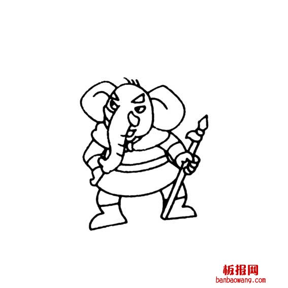西游记大象妖怪的简易画法