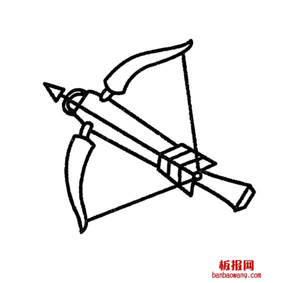 弓弩的简单画法