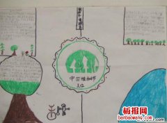 312中国植树节环保手抄报