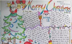 2016圣诞节英语手抄报，Merry Christmas圣诞快乐