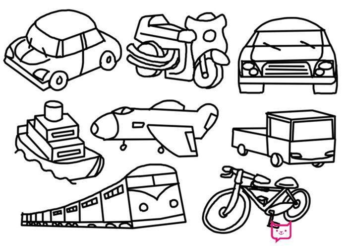 简笔画交通工具大全，简单好看的交通工具简笔画