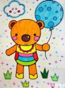 可爱的小熊儿童画图片