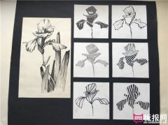 七种花卉图案设计，装饰图案