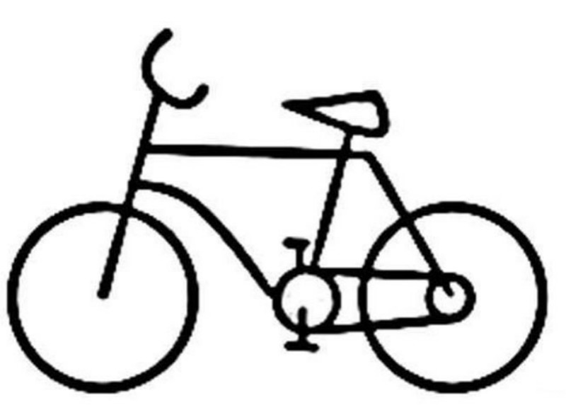 单人自行车简笔画