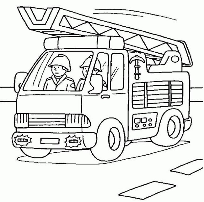消防车的简笔画图片