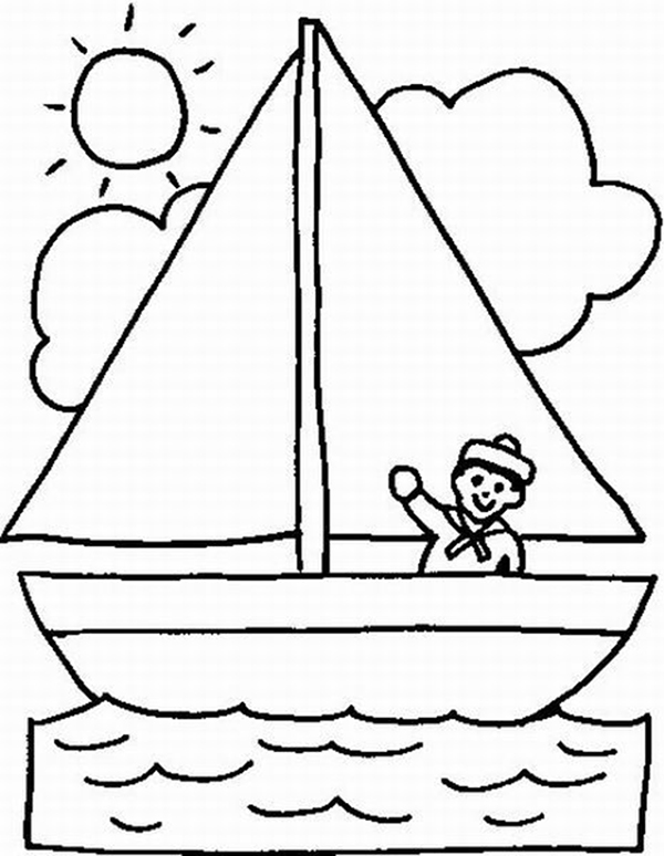 简单的儿童帆船简笔画图片