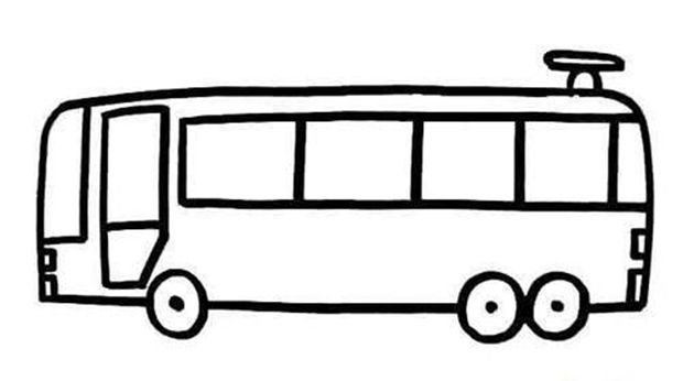 公共汽车的简笔画图片