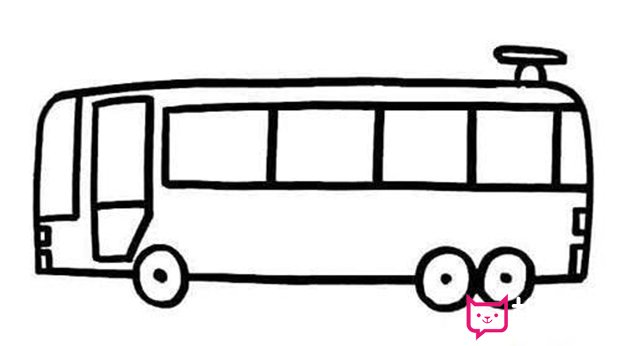 公共汽车的简笔画图片