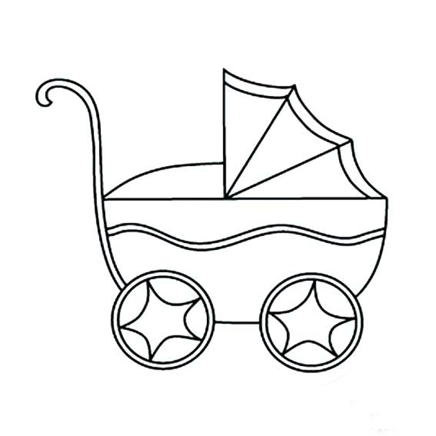 婴儿车简笔画图片
