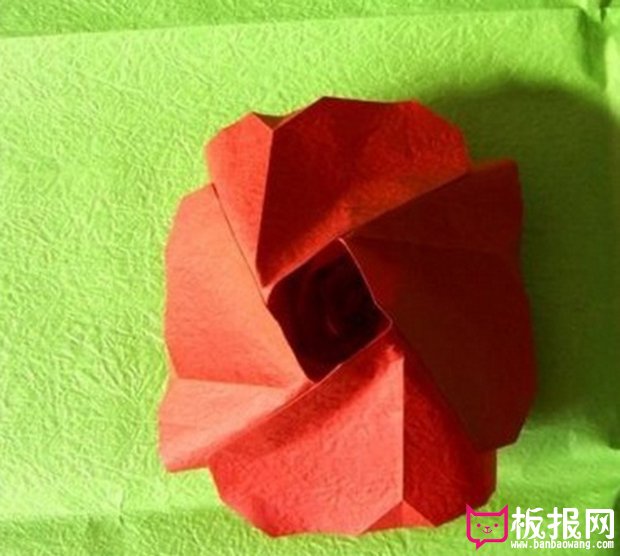 折纸玫瑰花步骤教程