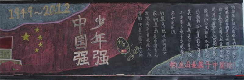 爱国主义教育黑板报，少年强中国强