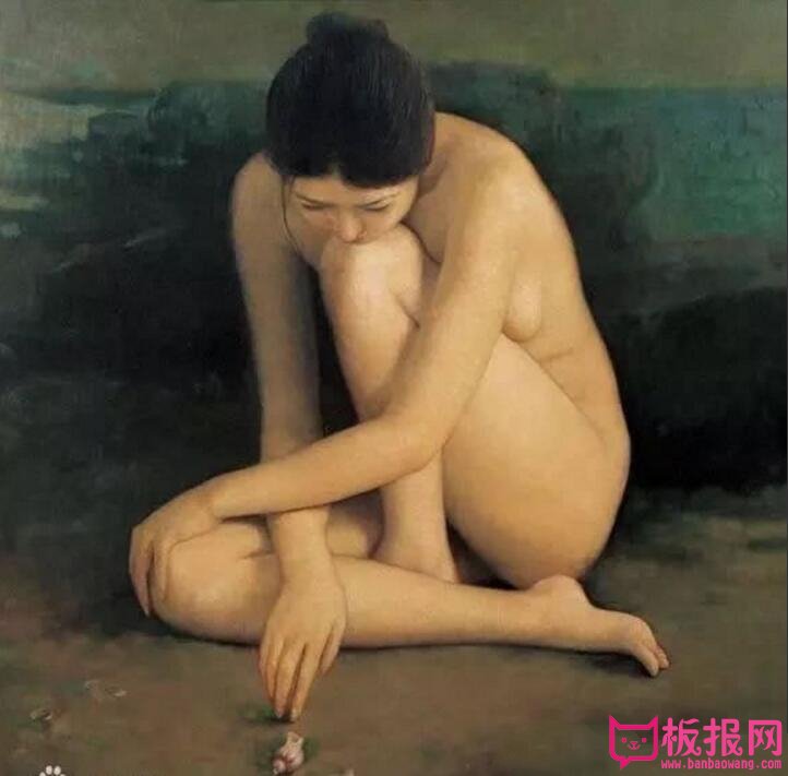 俄罗斯人体油画作品欣赏，端坐的女人体油画