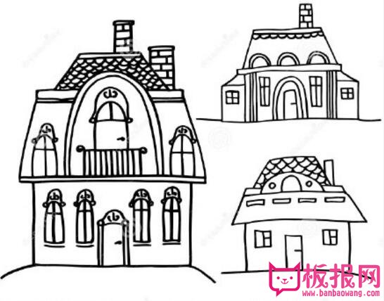 8种小房子的画法，手账简笔画房子素材