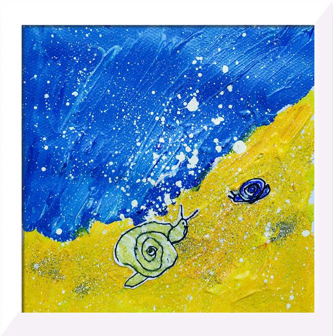 漂亮的儿童水粉画作品欣赏，蜗牛的愿望