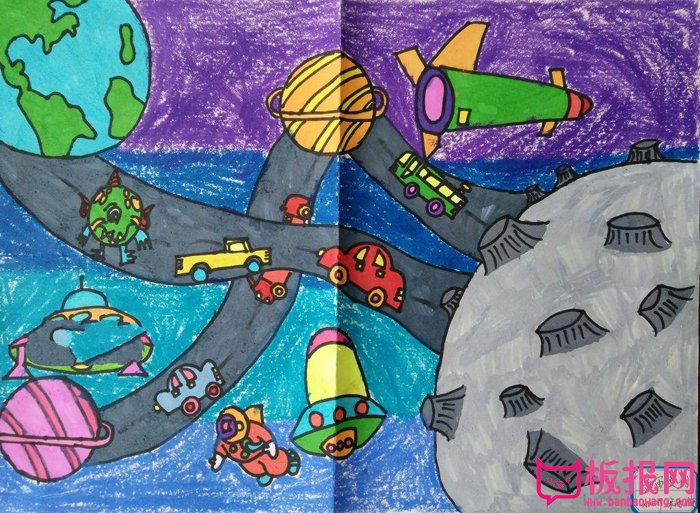 儿童科幻画获奖作品，宇宙便利