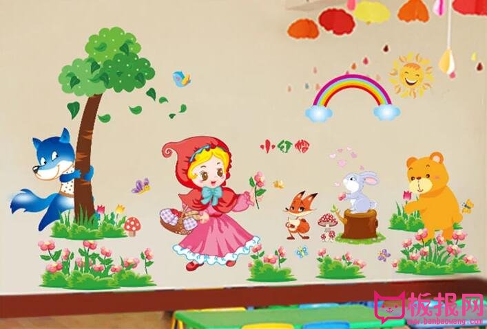 漂亮的宝宝墙贴画，神奇的童话世界