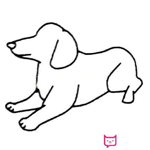 简单的动物简笔画教程，小狗简笔画