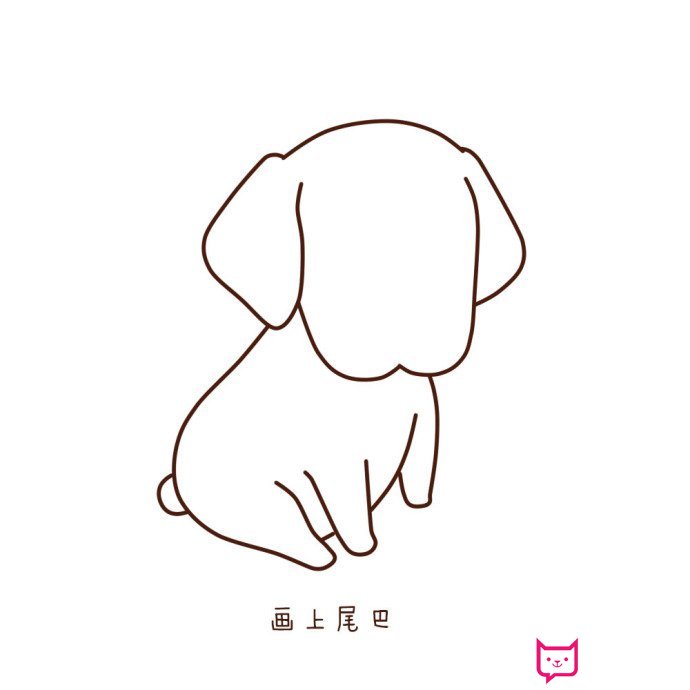简单的动物简笔画教程，可爱的小狗简笔画