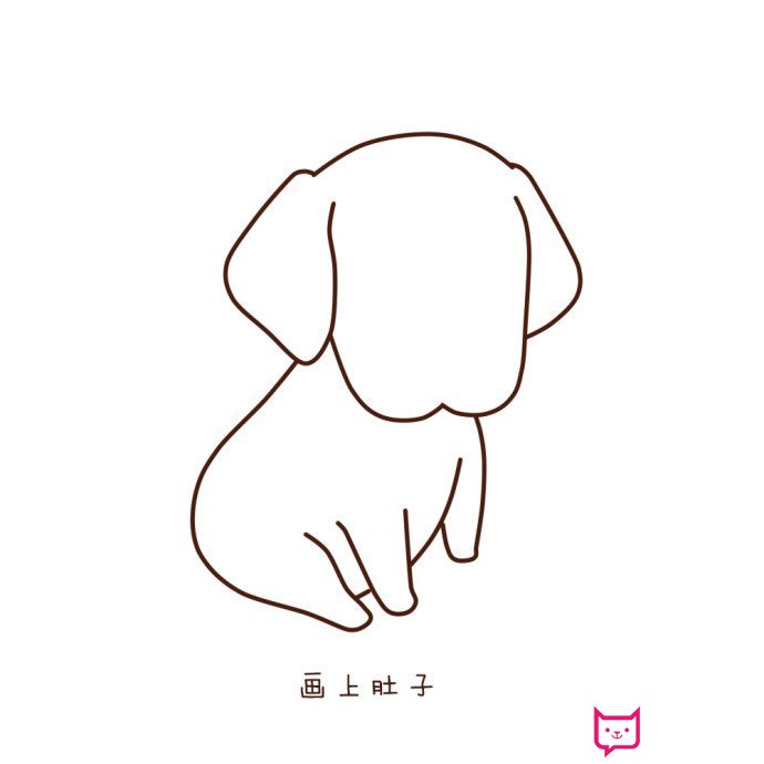 简单的动物简笔画教程，可爱的小狗简笔画