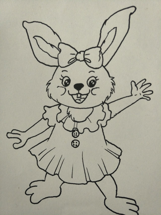 可爱的卡通兔子简笔画教程，兔子怎么画