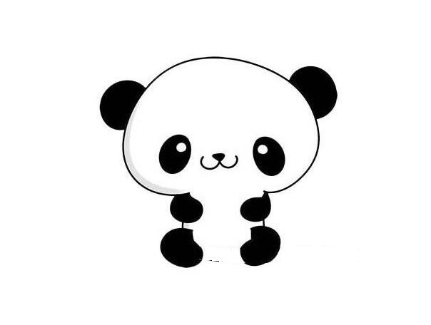 1一6年级画画图片大全，可爱的大熊猫简笔画教程