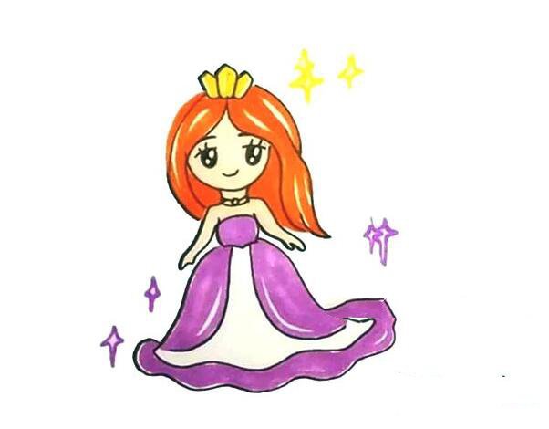 一步一步教我画公主，漂亮的小公主简笔画