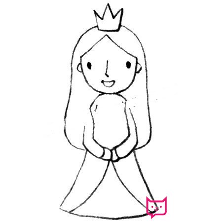 一步一步教我画公主，美丽的公主简笔画教程