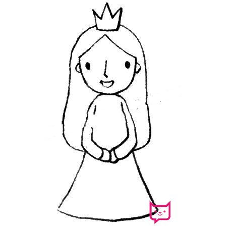 一步一步教我画公主，美丽的公主简笔画教程