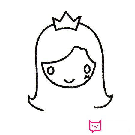 最最最最简单画小公主，四步画出美丽的公主