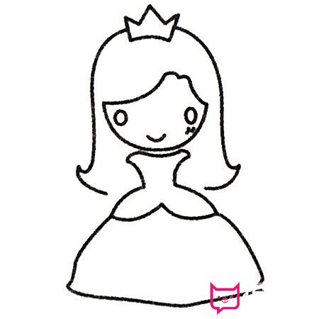 最最最最简单画小公主，四步画出美丽的公主