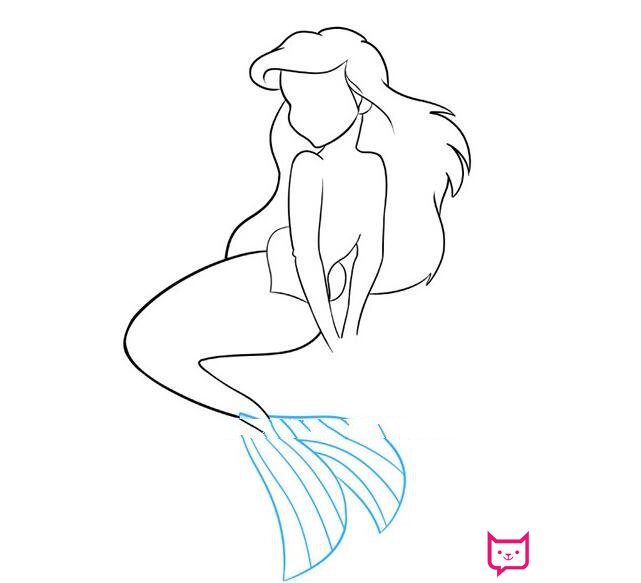 一步一步教我画美人鱼，超美的人鱼公主简笔画