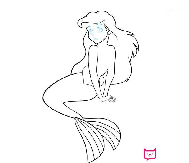 一步一步教我画美人鱼，超美的人鱼公主简笔画