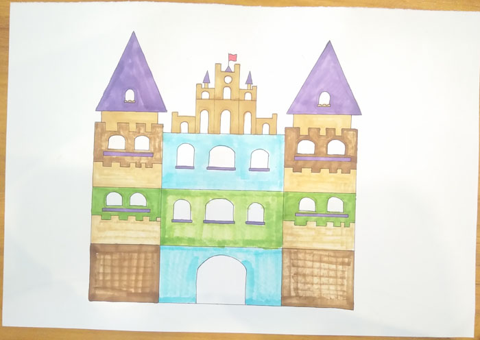 一步一步教我画城堡，教我们画漂亮的城堡