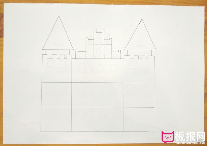 一步一步教我画城堡，教我们画漂亮的城堡
